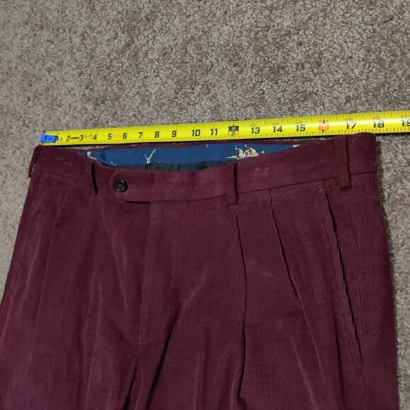 Lauren Ralph Lauren Men’s Stretch Red Corduroy Performance Pants 36 x 29 - Picture 6 of 9